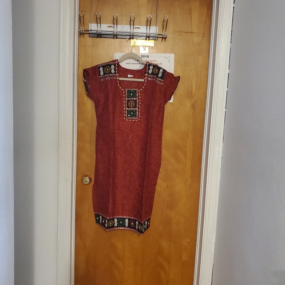 3 piece Salvar set with long top, pant and dupatta